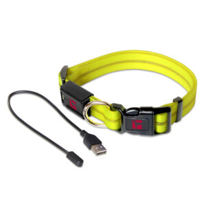 LED Adjustable Collar Large Yellow